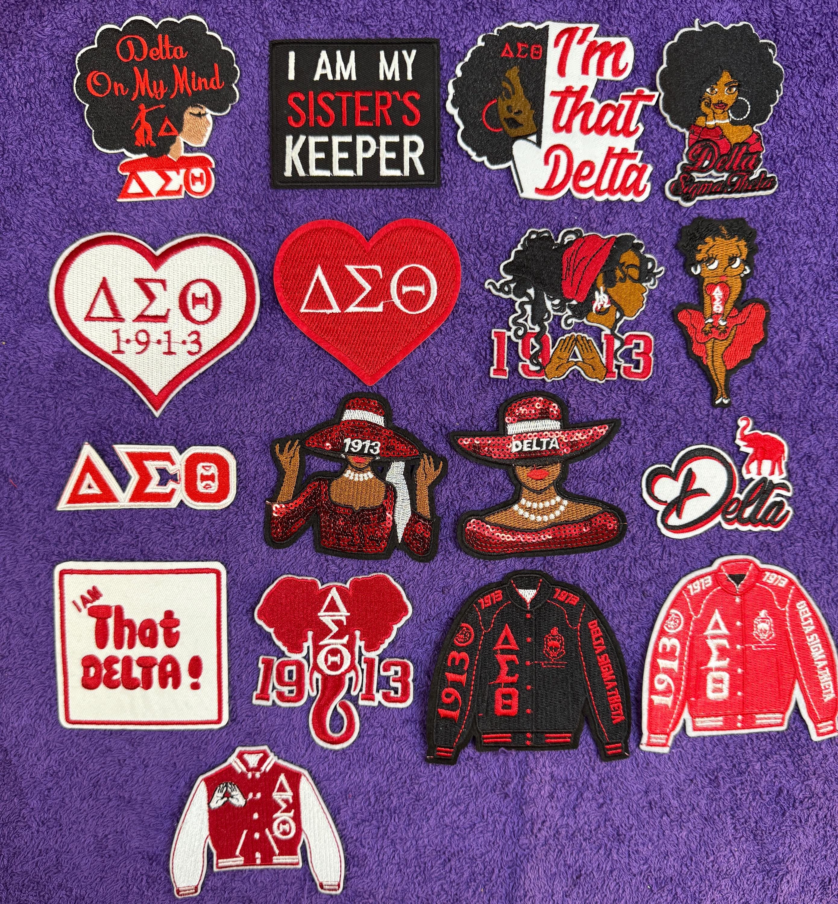 Delta Small Embroidered Patches
