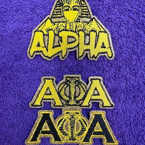 Parche bordado Alpha Phi Alpha