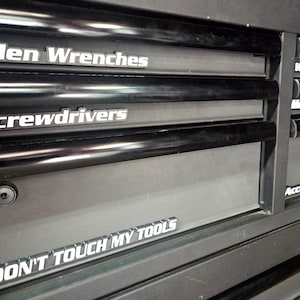Magnetic Toolbox Labels Set, Tool Box Organizer, Tool Chest Labels, Garage Storage, Mechanic Gift