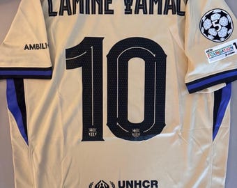 Maillot FC Barcelona Lamine Yamal #10 - Version Joueur 25/26 - Antigua - Taille M