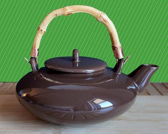 竹製の取っ手が付いた日本製急須 - Etsy 日本