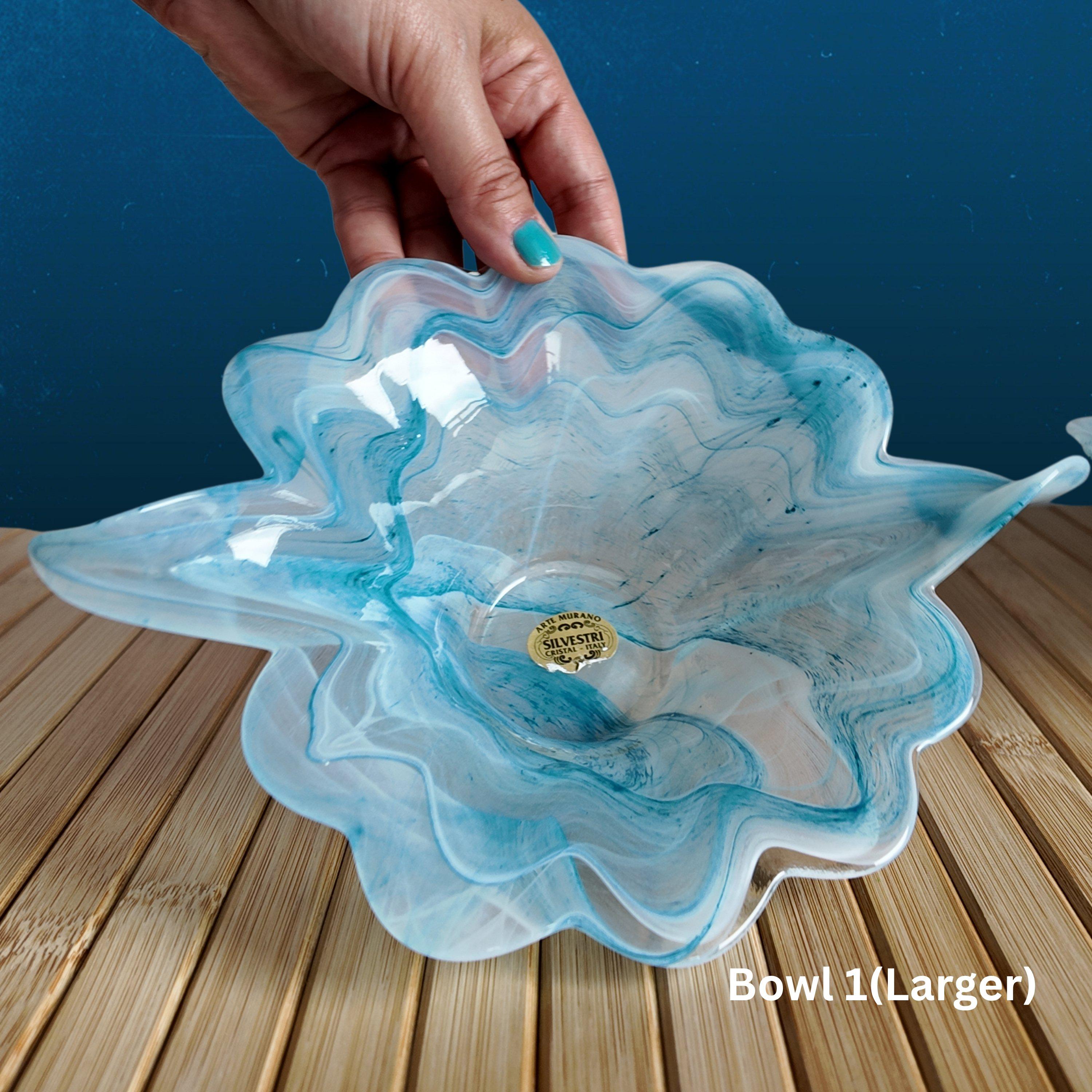 Handblown glass swirl bowls - Etsy 日本