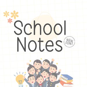 School Notes, police Silhouette | Police mignonne | Police Cricut | Police manuscrite | Police de caractères | Police Procreate