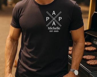 Camiseta personalizada para el Día del Padre - Camiseta personalizada para papá - Camiseta para papá - Camiseta con nombre personalizado - Regalo para el Día del Padre - Regalo personalizado para papá