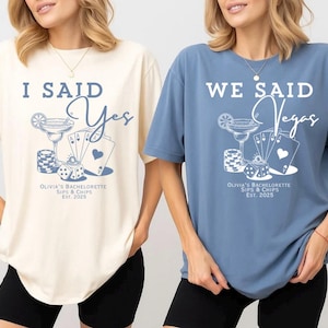 Camiseta de despedida de soltera de Las Vegas - Camiseta personalizada para despedida de soltera de casino - Camisetas para cócteles - Regalos personalizados para damas de honor