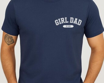 Mädchen-Vater-Shirt - Benutzerdefiniertes Vatertags-T-Shirt - Väter Est Jahrs-Hemd - Vatertagsgeschenke von der Tochter - neuer Vatergeschenk