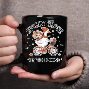Gruselige Gans Halloween-Becher - Gruselige Jahreszeit Herbst-Becher -11oz 15 Unzen Keramik-Kaffeetasse -Dark Academia Decor -Halloween-Geschenke