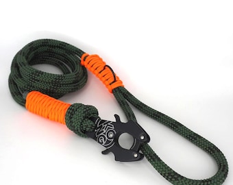 Adventure Grade Dog Leash – Climbing Rope + KONG FROG - Rope Handle | Tough & Handmade