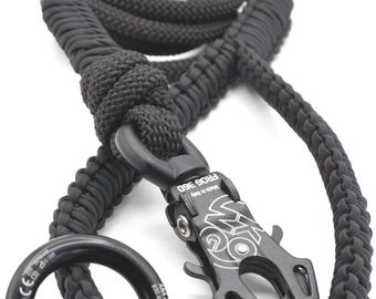Adventure Grade Dog Leash – Climbing Rope + KONG 360 - Braided Handle | Tough & Handmade For BIG DOGS