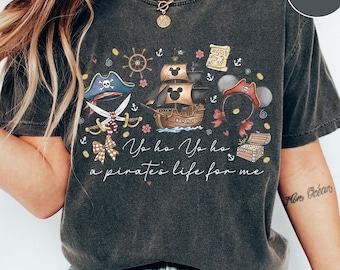 Camiseta "Coquette Bow Yo Ho Yo Ho A Pirate's Life For Me", camiseta de Piratas de Disney, camiseta de la Noche Pirata de Disney Cruise, Piratas del Caribe
