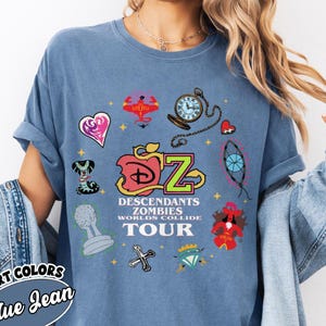 Comfort Color Descendants Zombies World Tour Shirt, Zombies 4 Girls Shirt, Zombies Skye Tee, Epcot Summer Music Festival,Descendants Concert