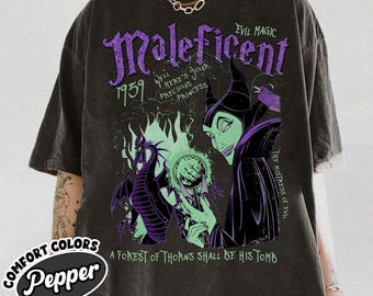 Retro Maleficent Graffiti Shirt, Sleeping Beauty Villains Disney Comfort Color T-shirt, Walt Disney World, Disneyland Trip, Birthday Gift