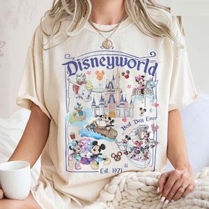 Vintage Walt Disney Disneyworld Est 1971 Shirt, Disneyworld Shirt, Disney Family Vacation 2025 Shirt, Disney Trip Tee, Disney Group Shirt