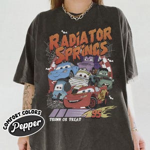 Retro Radiator Springs Cars Movie Halloween Shirt, Lightning McQueen Halloween Shirt, Disney Halloween Trip, Halloween Party, Halloween Gift