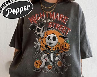 Vintage Koszula Halloweenowa Koszula Koszula Halloweenowa Koszula Disneya Halloween Koszula Jacka Skellingtona Halloween Dynia Koszula Imprezowa Halloween