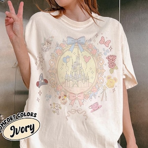 Disney Coquette Bows Magical Castle Shirt, Happiest Place Shirt, Disney Princess Castle Shirt, Magic Kingdom Girly Disney Girl Trip Shirt