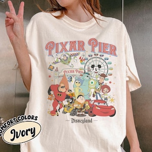 Vintage Pixar Pier Disneyland Shirt, Disneyland Pixar Fest 2025 Shirt, Meet me at Pixar Pier Disney Pixar Characters, Disneyland Trip Shirt