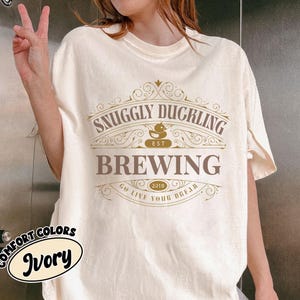 Comfort Colors Snuggly Duckling Shirt, Vintage Disney Tee, Snuggly Duckling, Brewing Tangled, Tangled Movie Gift,Disneyland Family Trip 2025
