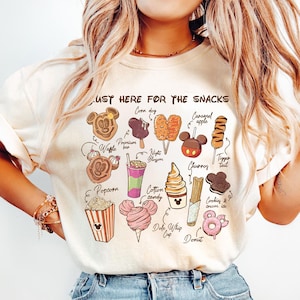 Just Here For The Snacks Shirt, Mickey And Friends T-Shirt, Disney Snacks Sweater, WDW Family Trip Tee, Disney Food Shirt, Disney Vacay Mode