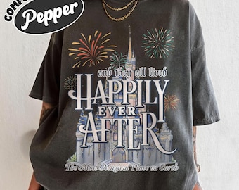 Magic Kingdom Happily Ever After Comfort Colors Shirt, Märchenschloss-T-Shirt, Damen Disney Trip Shirt, Retro Disney Shirt, Disneyworld Shirt