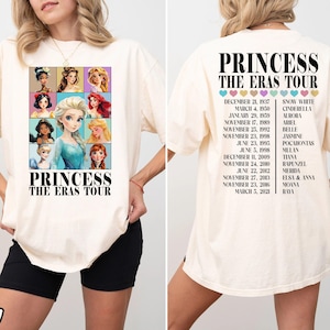 Princess The Eras Tour Comfort Colors Shirt, Princess Tour Shirt, Disney Princess Shirt, Disney Princess Characters, Disneyland World Shirts