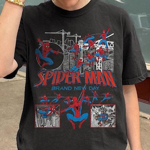Vintage Spider-Man Brand New Day T-shirt: Spiderman Marvel T-shirt, Tom Holland Spidey T-shirt, MCU Avengers Spiderman T-shirt, Brand New Day T-shirt bild 1