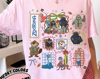 Coquette Bow Disney Zootopia 2 Characters Shirt, Judy Hopps Nick Wilde Gary De'Snake Tee, Zootropolis, Disneyland Family 2025 Trip Shirt