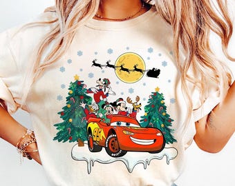 Micky und Freunde Weihnachten Shirt, McQueen Weihnachten Sweatshirt, Disney Pixar Weihnachten, Disney Weihnachten Kleinkind Tee, Weihnachtsfeier 2025