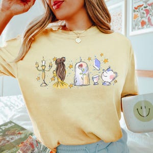 Watercolor Disney Belle Princess Shirt, Beauty and the Beast Tee, Tale as old as time, Belle's Book Club, Disney Girls Trip, Magic Kingdom