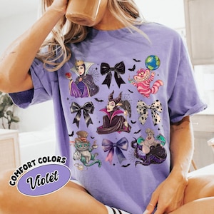 Disney Villains Coquette Halloween Shirt, Disney Evil Friends 2025, Maleficent Evil Queen Ursula Cruella Shirt, Disneyland Girls Trip Shirt