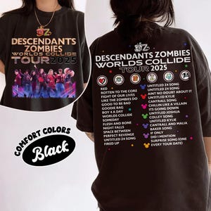Descendants Zombies World Tour 2 Sided Shirt, Disney Zombies 4 Girls Shirt, Zombies Skye Shirt, Epcot Summer Music Festival Outfits