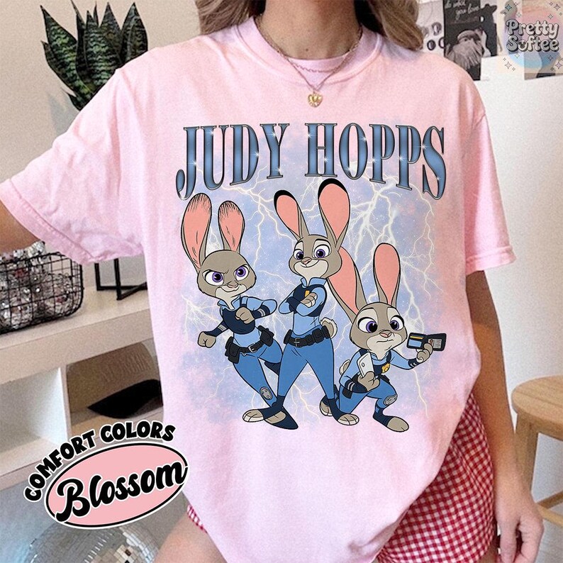 Disney Zootropolis Nick Wilde-tröja, Judy Hopps och Nick Wilde-tröja, Zootropolis 2 2025, Disneyland-familjeresa 2025, Flash-tröja, Chief Bogo bild 2