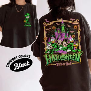 Personalisierte Micky und Freunde Skelett Disney Halloween Shirt, Mickey ist nicht so beängstigend Halloween Party Shirt, Disneyland Halloween Shirt