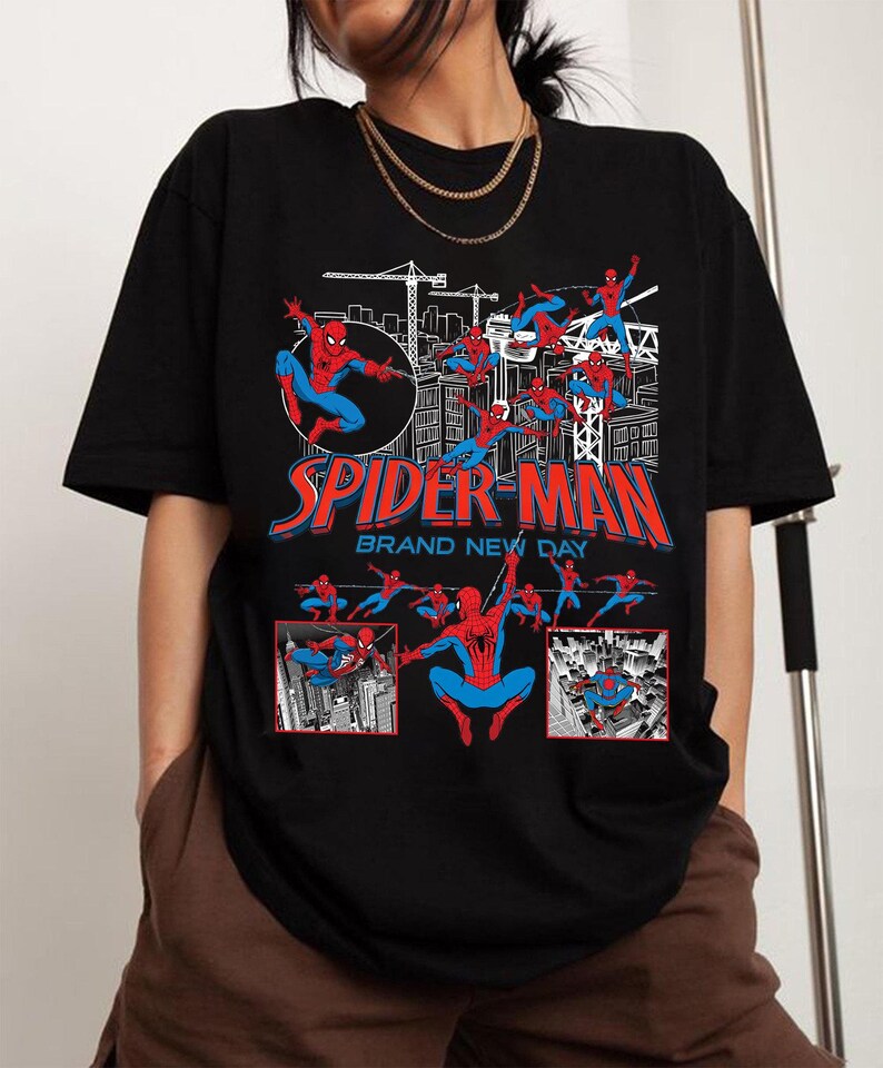 Vintage Spider-Man Brand New Day T-shirt: Spiderman Marvel T-shirt, Tom Holland Spidey T-shirt, MCU Avengers Spiderman T-shirt, Brand New Day T-shirt bild 2