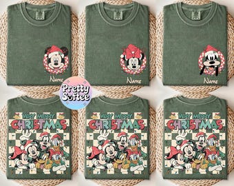 Benutzerdefinierte Disney sehr frohe Weihnachten Shirt, benutzerdefinierte Disney Weihnachten alle Charaktere Shirt, Disney Familie Weihnachten Shirt, Weihnachtsgruppe Shirt