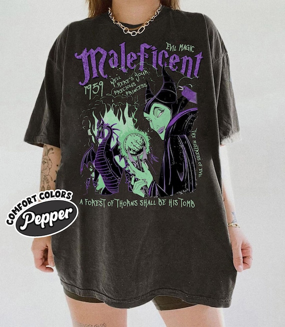 Retro Maleficent Graffiti Shirt, Sleeping Beauty Villains Disney Comfort Color T-shirt, Walt Disney World, Disneyland Trip, Birthday Gift