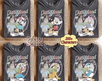 Magliette personalizzate Disneyland Mickey And Friends, Magliette personalizzate Disney Family 2026, Maglietta retrò Disneyland Trip, Magliette Disney Family Vacation