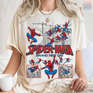 Vintage Spider-Man Brand New Day T-shirt: Spiderman Marvel T-shirt, Tom Holland Spidey T-shirt, MCU Avengers Spiderman T-shirt, Brand New Day T-shirt bild 3