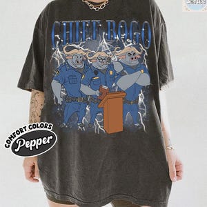 Disney Zootropolis Nick Wilde-tröja, Judy Hopps och Nick Wilde-tröja, Zootropolis 2 2025, Disneyland-familjeresa 2025, Flash-tröja, Chief Bogo bild 4