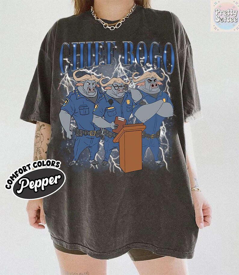 Disney Zootropolis Nick Wilde-tröja, Judy Hopps och Nick Wilde-tröja, Zootropolis 2 2025, Disneyland-familjeresa 2025, Flash-tröja, Chief Bogo bild 4