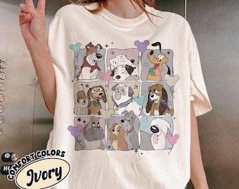 Vintage Disney Dogs Shirt, Dog Lovers Shirt, Disneyland Shirt, Disney World Shirt, Cute Disney Dog, Magic Kingdom, Disney Family Trip Tee