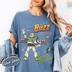 Retro Buzz Lightyear To Infinity And Beyond Shirt, Toy Story Pixar Disney Tee, Space Ranger Shirt, Disneyland Family Trip Matching image 6