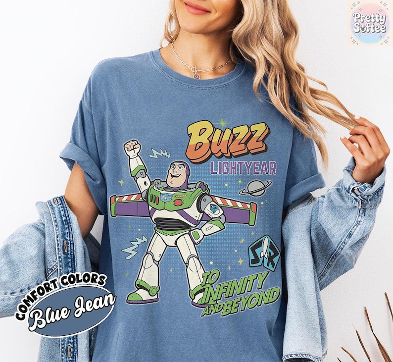 Retro Buzz Lightyear To Infinity And Beyond Shirt, Toy Story Pixar Disney Tee, Space Ranger Shirt, Disneyland Family Trip Matching image 6