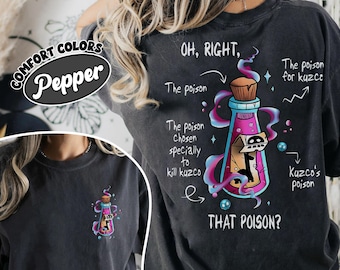 Dwustronna koszulka Vintage Oh Right That Poison Llama Poison For Kuzco, koszulka The Emperor's New Groove Disney, wycieczka do Disneylandu, zabawna bluza z kapturem