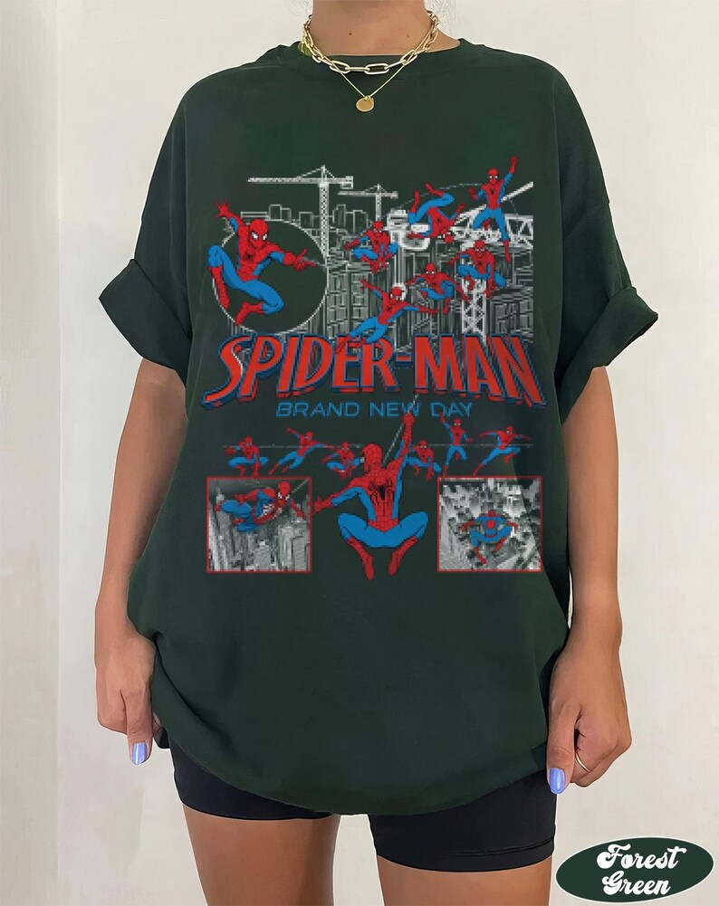 Vintage Spider-Man Brand New Day T-shirt: Spiderman Marvel T-shirt, Tom Holland Spidey T-shirt, MCU Avengers Spiderman T-shirt, Brand New Day T-shirt bild 5