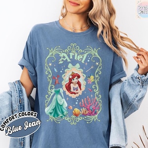 Maglietta vintage con fiocco Coquette Disney Princess, Belle Ariel Elsa Cenerentola, maglietta del castello magico del Magic Kingdom, regalo per un viaggio tra ragazze Disney Walt Disney immagine 5