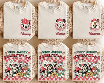 Benutzerdefinierte Disney sehr frohe Weihnachten Shirt, benutzerdefinierte Disney Weihnachten alle Charaktere Shirt, Disney Familie Weihnachten Shirt, Weihnachtsgruppe Shirt
