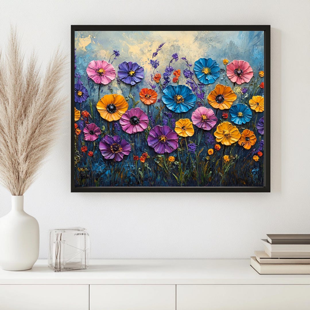 Abstract Floral Wall Art Large Printable Art DIY Home Decor