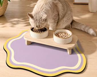 Absorbent Pet Feeding Mat, Cat Bowl Placemat, Quick Dry Non-Slip Food Mat for Dogs & Cats, Cozy Pet Gift Idea