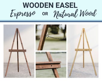 Large Wooden Easel, Floor Portable Easel Stand, Wedding Decor Display Wooden Easel, Easel for Welcome Sign, Art Studio Display Photo Easel